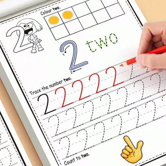 32-Page Calligraphy Practice Notebook, Learning To Write Numbers 0-30, Children/Preschool Practice Book