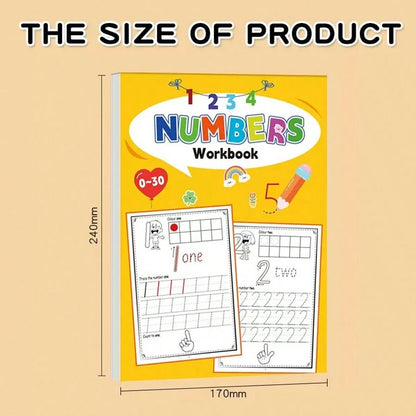 32-Page Calligraphy Practice Notebook, Learning To Write Numbers 0-30, Children/Preschool Practice Book