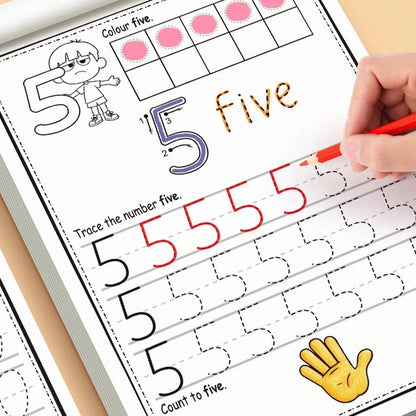 32-Page Calligraphy Practice Notebook, Learning To Write Numbers 0-30, Children/Preschool Practice Book