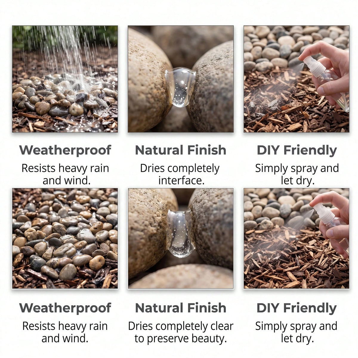 36ozMulch & Rock Glue- Advanced Landscape Stabilizer, Clear Gravel Binder For Mulch, Pea Gravel & Stones, Long-Lasting Weatherproof Adhesive, Prevents Washout For Outdoor Gardens & Yard Landscaping