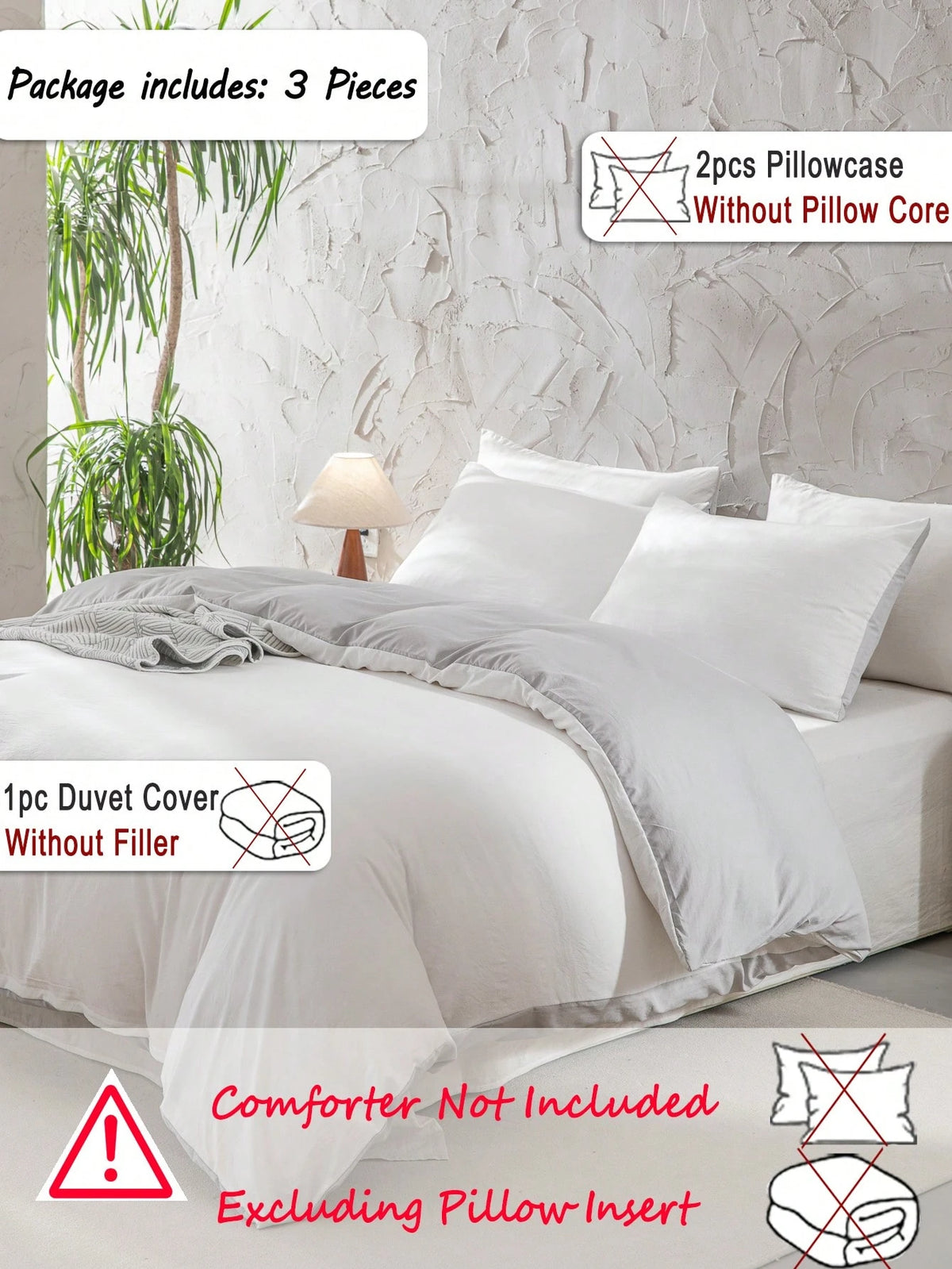 3pcs Polyester Duvet Cover Set (1 Duvet Cover + 2 Pillowcases, Comforter Not Included), Vintage Bicolor Design With Shiny Accents, Soft & Skin-Friendly, Suitable For Bedroom, All Seasons