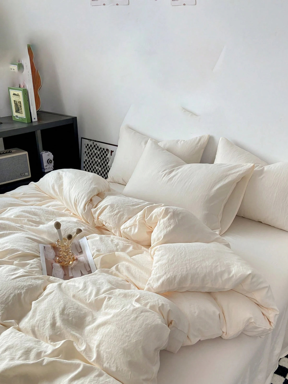3pcs Soft & Comfortable Duvet Cover Set (1*Duvet Cover, 2*Pillow Shams), Suitable For Bedroom & Guest Room
