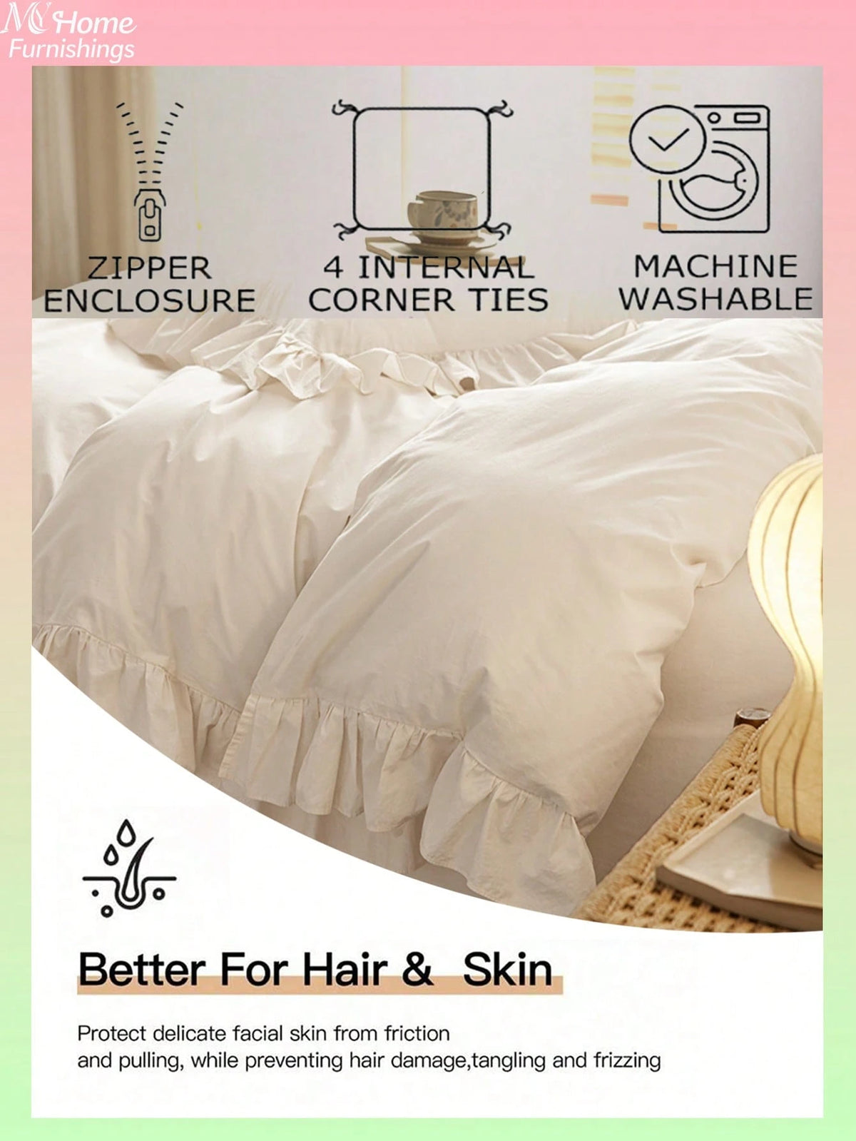 3pcs White Lace Bedding Set, 1 Duvet Cover And 2 Pillowcases, Dorm Bedding For Boys And Girls, Minimalist Fashion Home Decor, Soft And Comfortable Bedroom Bedding, Fashion Set, Machine Washable, No Fi