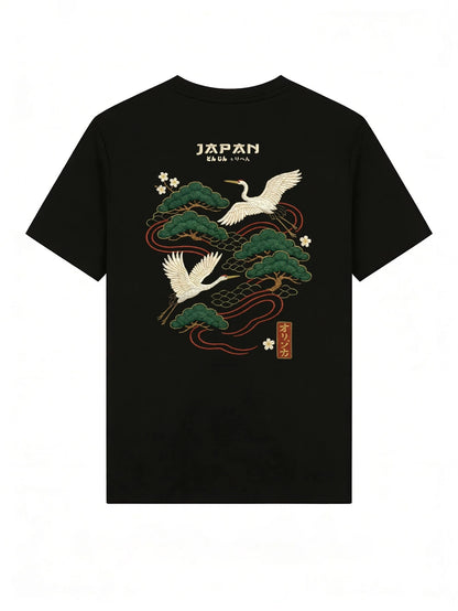 3pcs Women's Summer Multi- Print Casual Crew Neck Short Sleeve T-Shirts, Versatile Chinese Style Koi & Crane And Sports Car Graphic Design, Daily Casual Vacation, Vintage