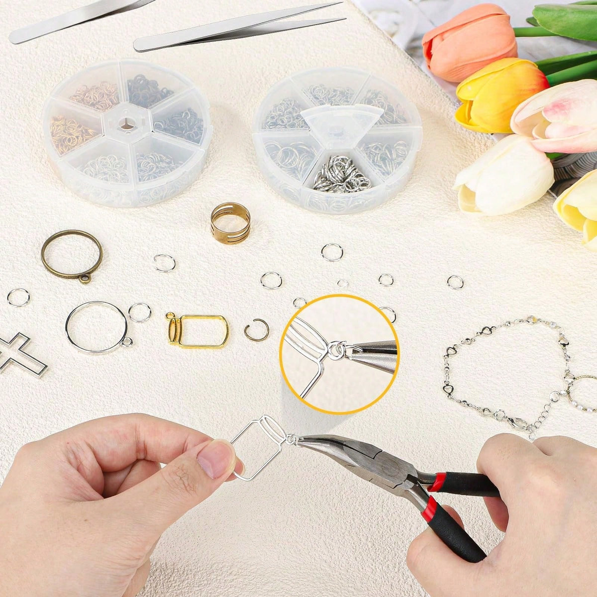 4/5/6/7/8/10mm Stainless Steel Open Jump Rings For Jewelry Making DIY Bracelet Earrings Necklace Connector Chain Rings