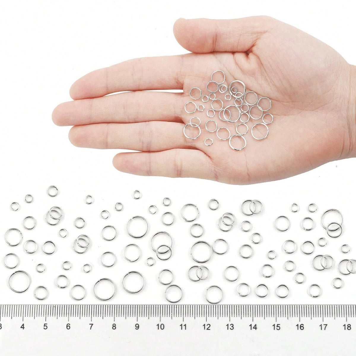4/5/6/7/8/10mm Stainless Steel Open Jump Rings For Jewelry Making DIY Bracelet Earrings Necklace Connector Chain Rings