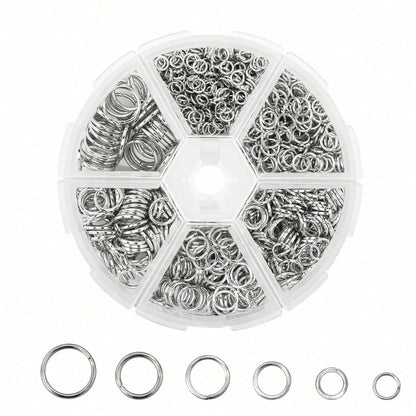 4/5/6/7/8/10mm Stainless Steel Open Jump Rings For Jewelry Making DIY Bracelet Earrings Necklace Connector Chain Rings