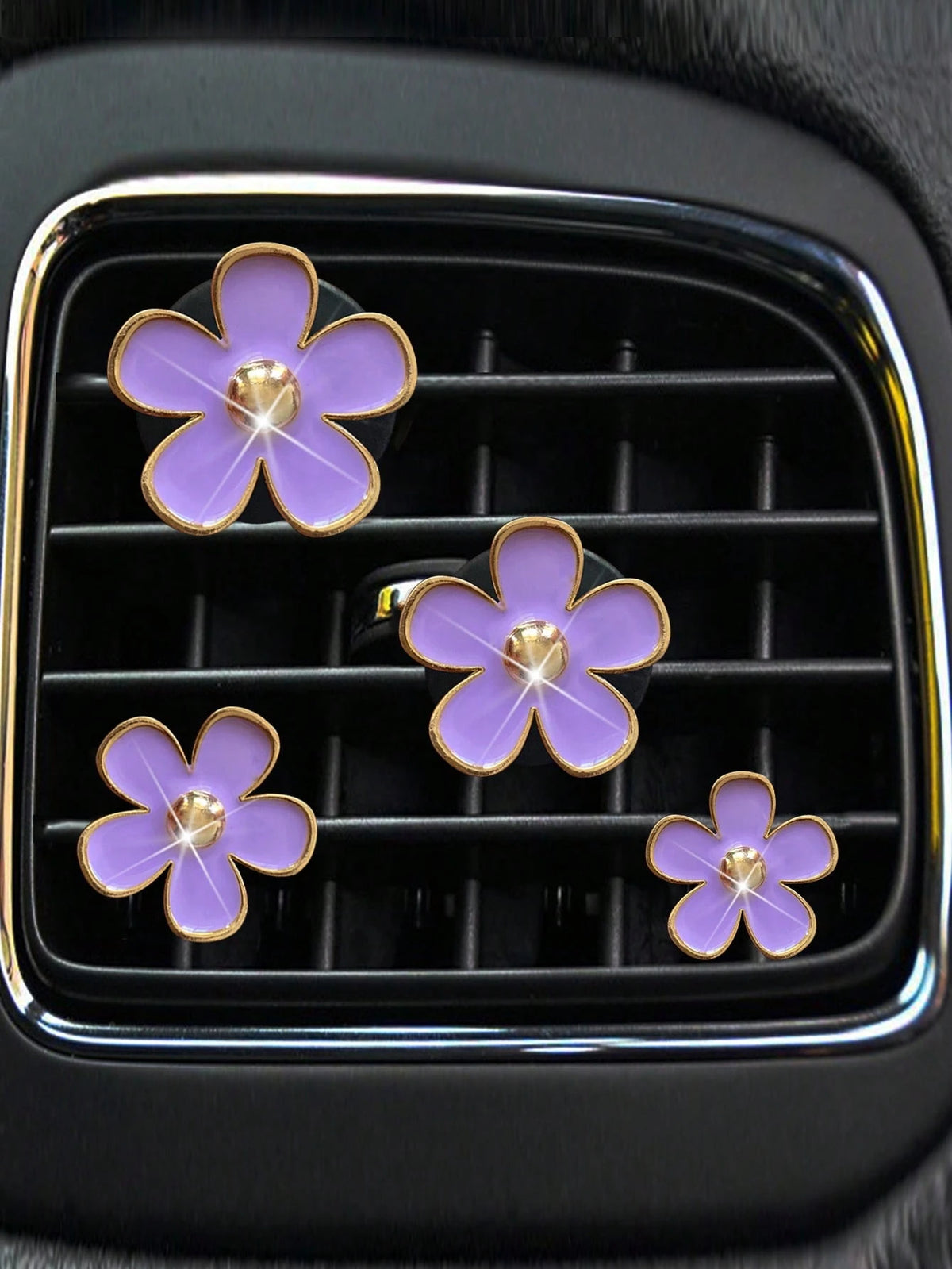 4/8/12pcs Alloy Mini Daisy Clips, Car Air Vent Fragrance Decor, Auto Interior Accessories