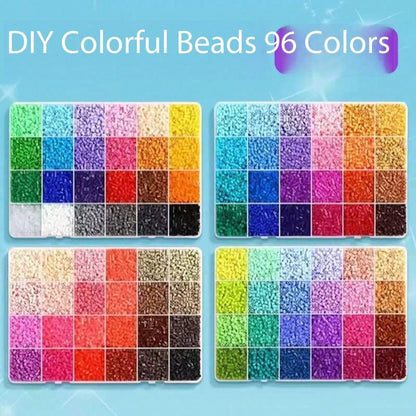 4 Boxes Of 2.6mm Fuse Bead Creative Handmade Set, 24 Color Perler Bead Puzzle Keychain DIY Pendant Making, Adults Dot Puzzle Handmade,Refill Beads Set