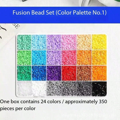4 Boxes Of 2.6mm Fuse Bead Creative Handmade Set, 24 Color Perler Bead Puzzle Keychain DIY Pendant Making, Adults Dot Puzzle Handmade,Refill Beads Set