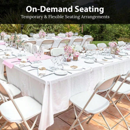 4 Or 10 Pack Folding Plastic Chairs For Weddings, Parties Home Events