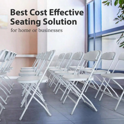 4 Or 10 Pack Folding Plastic Chairs For Weddings, Parties Home Events