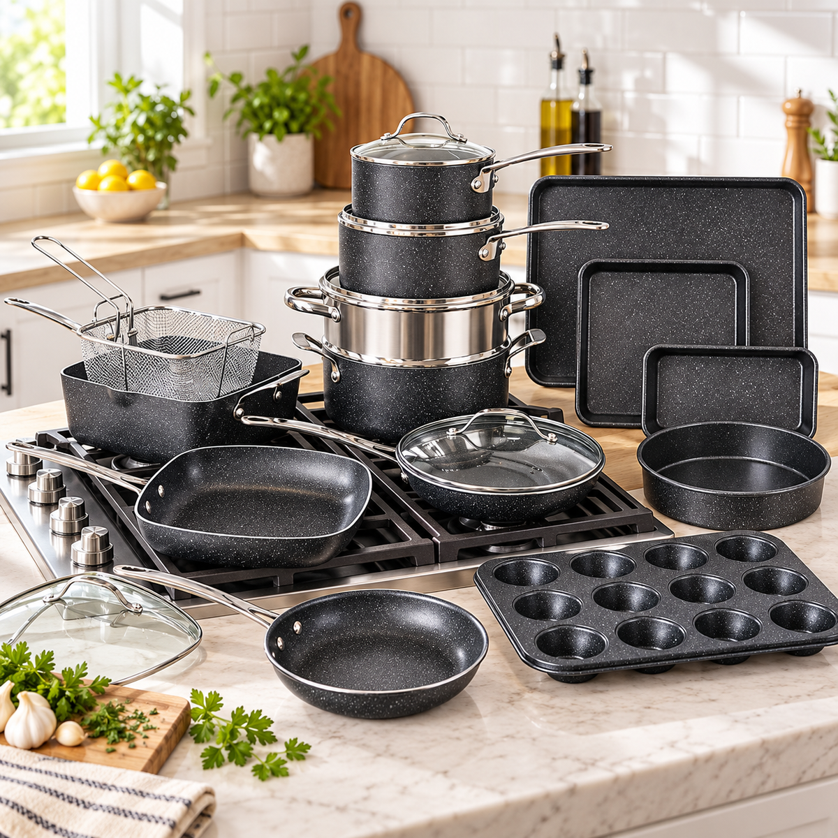 🔥 Summer Sale – 20-Piece Nonstick Cookware & Bakeware Set