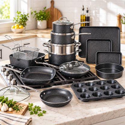 🔥 Summer Sale – 20-Piece Nonstick Cookware & Bakeware Set