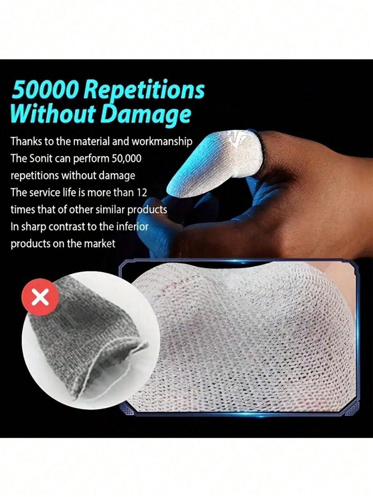 4pcs(2 Pairs) Gaming Finger Sleeves With Metal Case, Breathable Finger Caps For Phone Game Touch Screen Controls