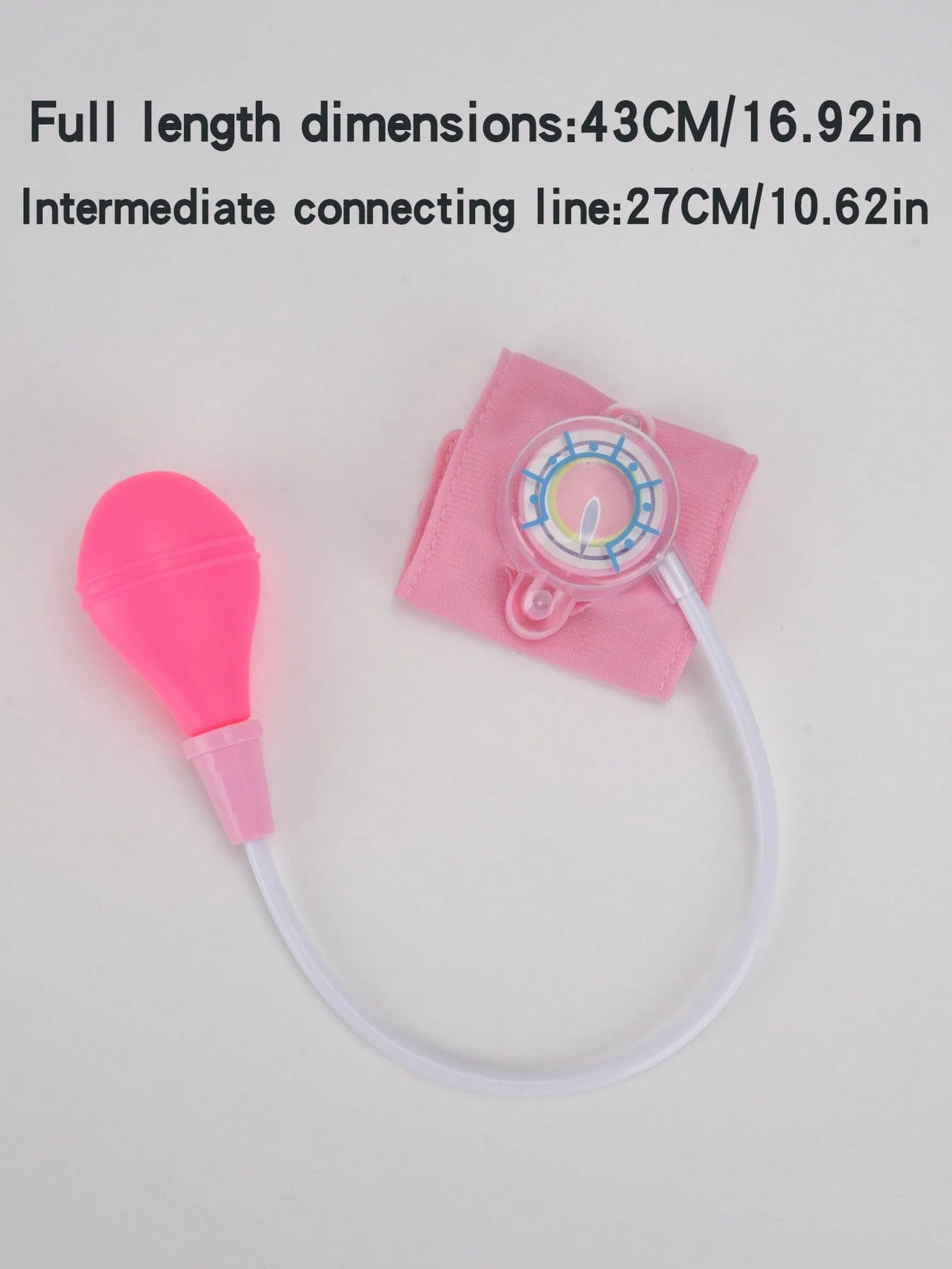 4pcs Doctor Role Play Costume Set In Pink(Long Sleeve Nurse Uniform+Stethoscope+Injection Syringe+Blood Pressure Monitor), Toys For Little Girls Age 3-6