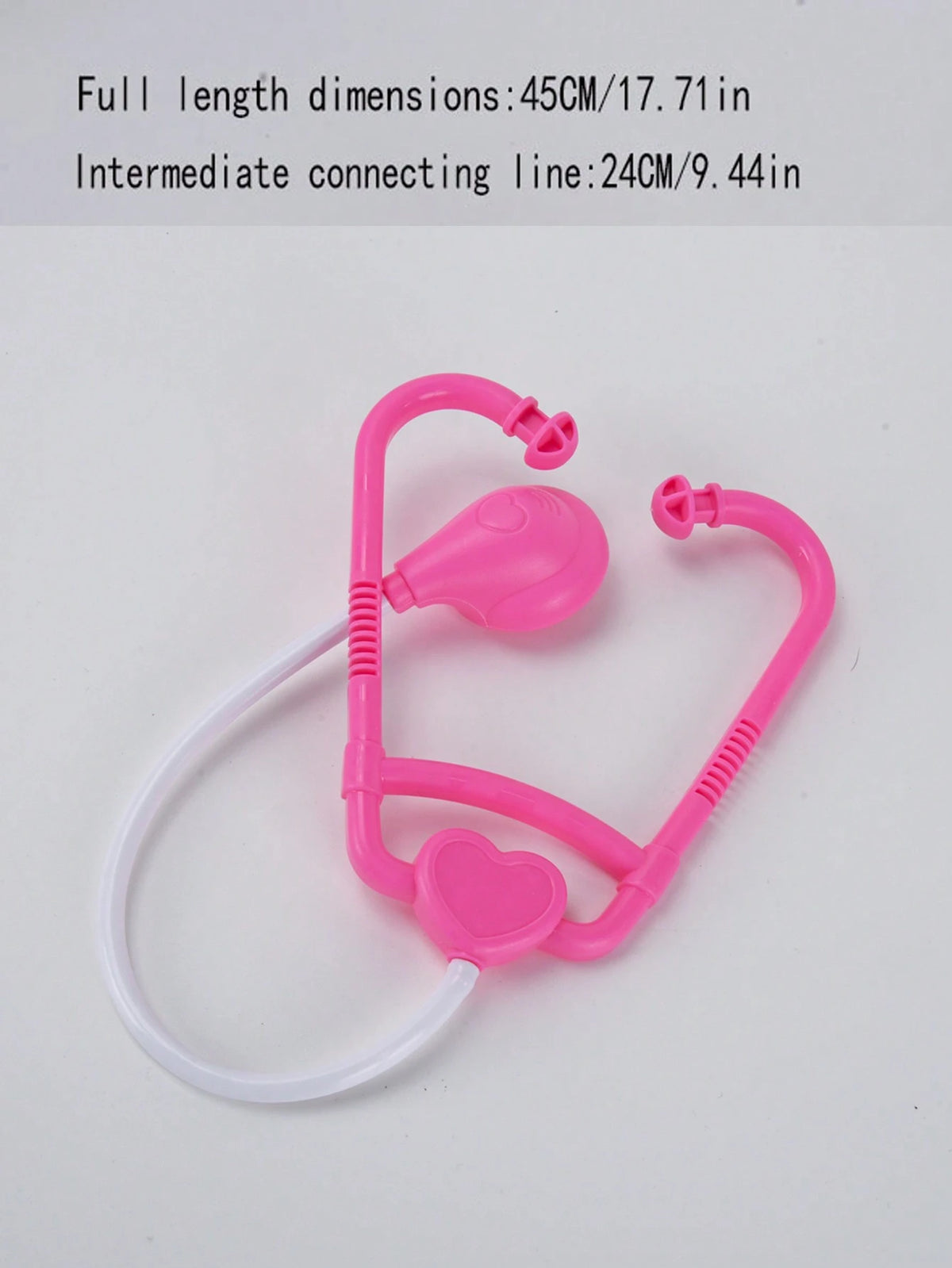 4pcs Doctor Role Play Costume Set In Pink(Long Sleeve Nurse Uniform+Stethoscope+Injection Syringe+Blood Pressure Monitor), Toys For Little Girls Age 3-6