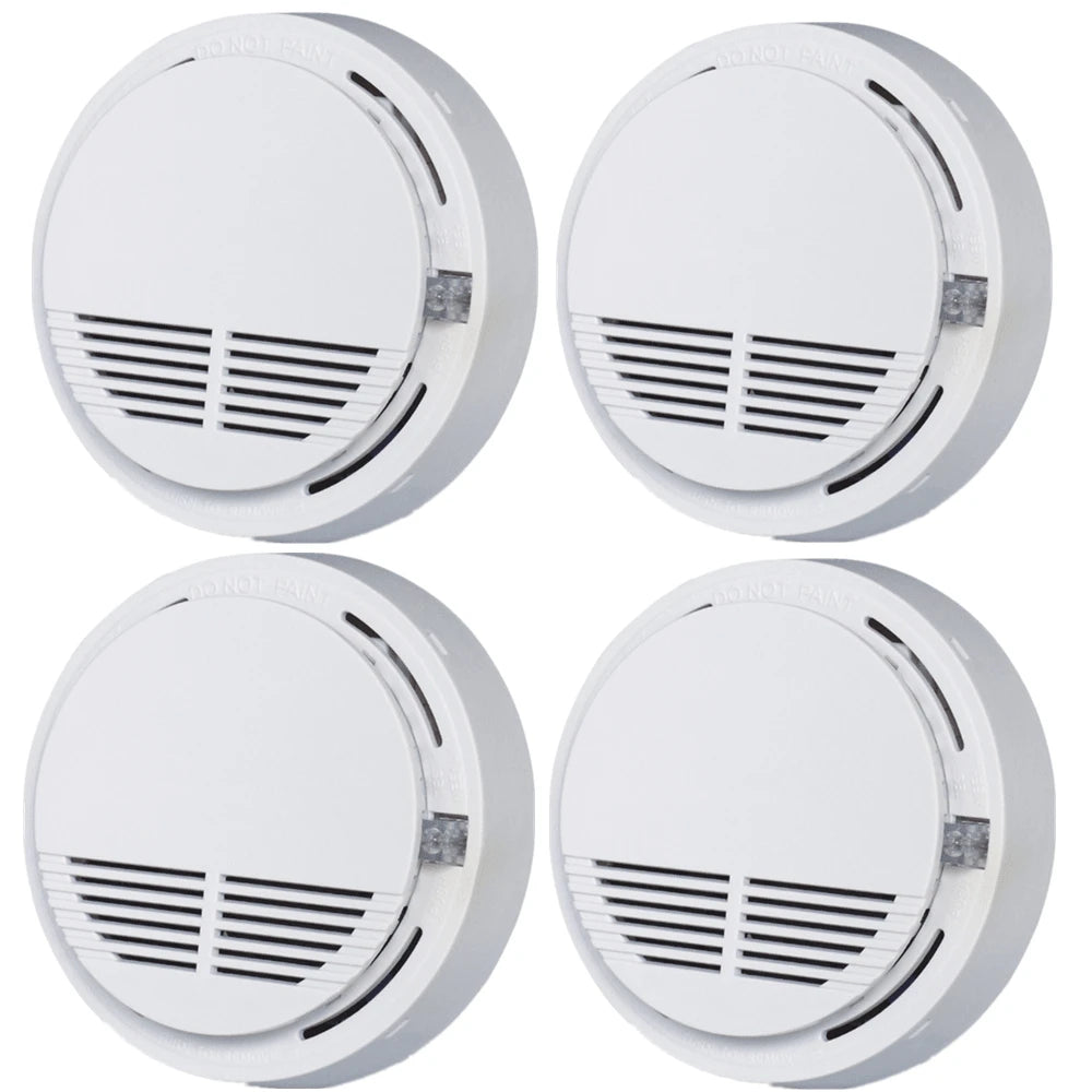 4pcs Household Kitchen Or Office Gas Detection Alarm, Fire Detector Wireless Installation, Suitable For Multiple Places Such As Kitchen, Home, School, Office And Dining Room
