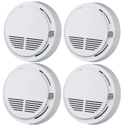 4pcs Household Kitchen Or Office Gas Detection Alarm, Fire Detector Wireless Installation, Suitable For Multiple Places Such As Kitchen, Home, School, Office And Dining Room