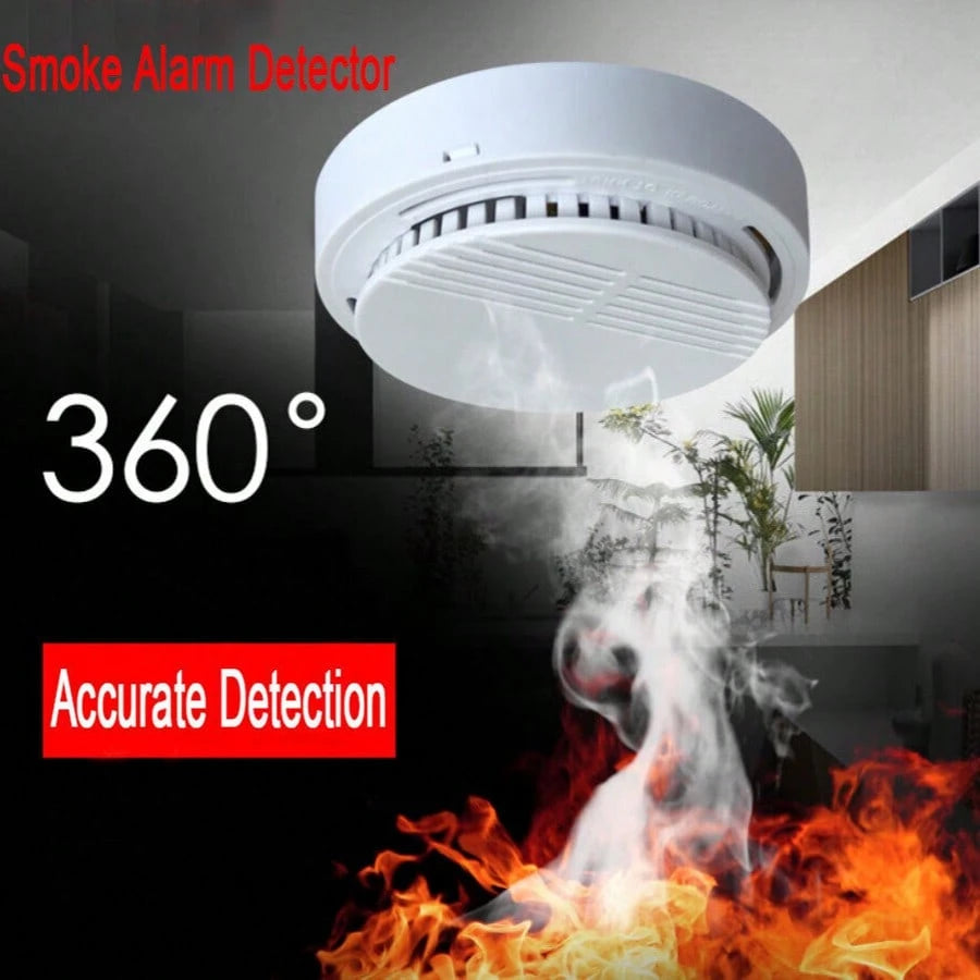 4pcs Household Kitchen Or Office Gas Detection Alarm, Fire Detector Wireless Installation, Suitable For Multiple Places Such As Kitchen, Home, School, Office And Dining Room