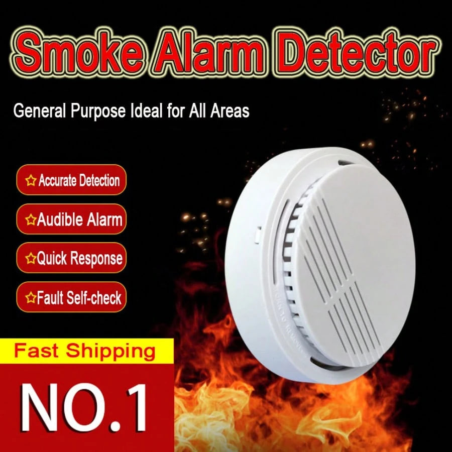 4pcs Household Kitchen Or Office Gas Detection Alarm, Fire Detector Wireless Installation, Suitable For Multiple Places Such As Kitchen, Home, School, Office And Dining Room