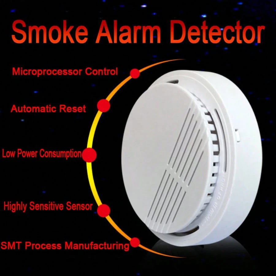 4pcs Household Kitchen Or Office Gas Detection Alarm, Fire Detector Wireless Installation, Suitable For Multiple Places Such As Kitchen, Home, School, Office And Dining Room