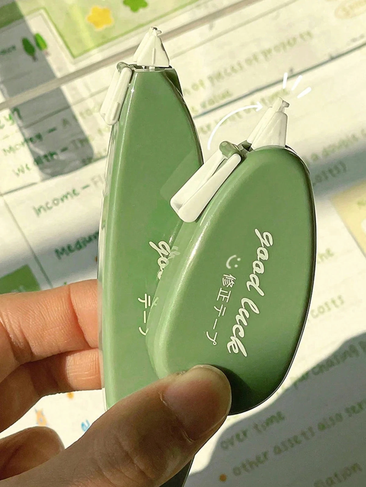 5 Packs Gradient Correction Tape Portable Student-Friendly Cute Stationery Eraser Smooth Modification Continuous Correction Pen