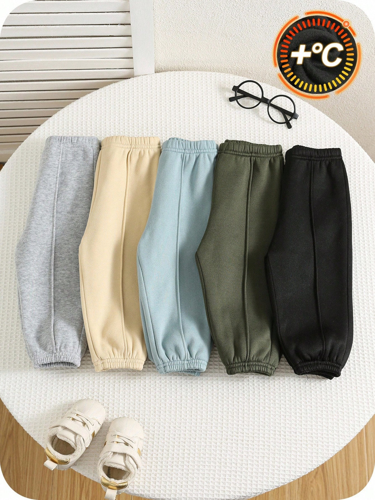 5 Pieces Young Boy Leisure College Comfortable Fashion Simple Practical All-Match With Decoration Soft Comfortable Thick Sweatpants Suitable For Family Matching Birthday Party Suitable For Daily