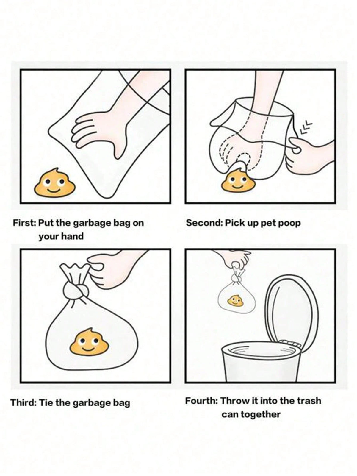 5 Rolls Dog Poop Bags, 75 Count Pet Waste Bags Portable Cleanup, 30x22cm Leak-Proof Unscented Poop Bags For Dogs, Outdoor Walking Essential