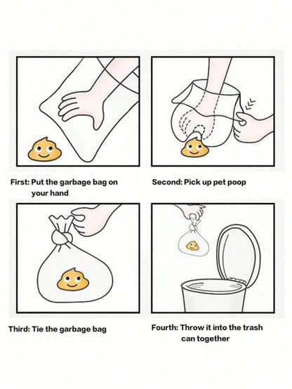 5 Rolls Dog Poop Bags, 75 Count Pet Waste Bags Portable Cleanup, 30x22cm Leak-Proof Unscented Poop Bags For Dogs, Outdoor Walking Essential