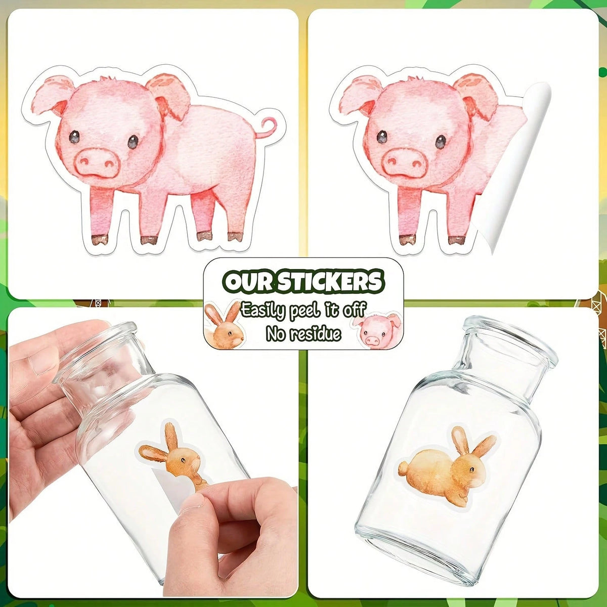 500pcs Farm Animal & Dinosaur Sticker Roll, New Gift Decoration Labels Reward Stickers Stationery, Suitable For Gift Packaging, Greeting Cards And Envelopes Decoration, DIY Crafts