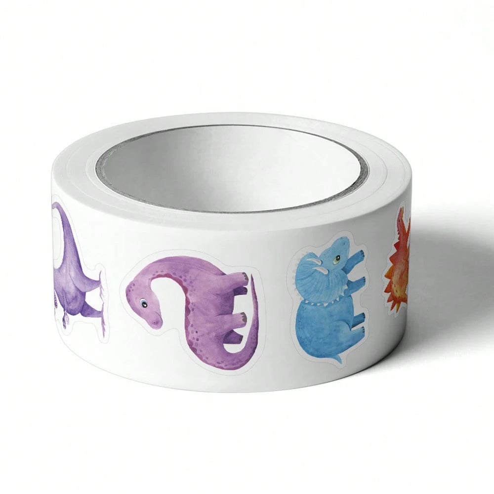 500pcs Farm Animal & Dinosaur Sticker Roll, New Gift Decoration Labels Reward Stickers Stationery, Suitable For Gift Packaging, Greeting Cards And Envelopes Decoration, DIY Crafts