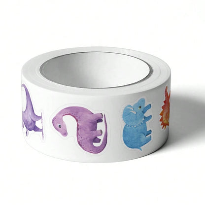 500pcs Farm Animal & Dinosaur Sticker Roll, New Gift Decoration Labels Reward Stickers Stationery, Suitable For Gift Packaging, Greeting Cards And Envelopes Decoration, DIY Crafts