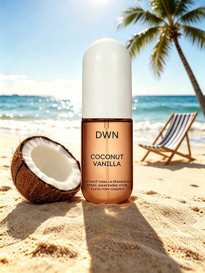 50ml ADMD Coconut Vanilla Fragrance Room Spray, Car Air Freshener- Emits Scents Of Coconut, Rose And Vanilla. Long-Lasting Fragrance, Portable Packaging Design For Easy Carrying. Suitable For Bedroom