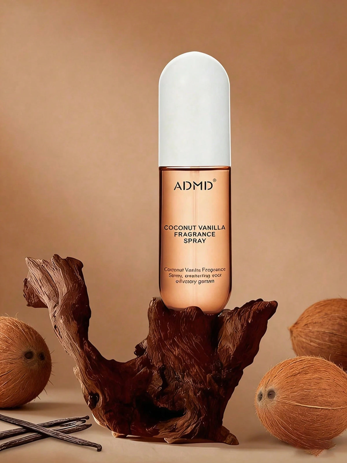 50ml ADMD Coconut Vanilla Fragrance Room Spray, Car Air Freshener- Emits Scents Of Coconut, Rose And Vanilla. Long-Lasting Fragrance, Portable Packaging Design For Easy Carrying. Suitable For Bedroom