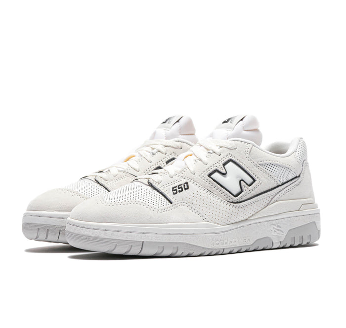 New Balance 550 "White Perforated Leather Black"