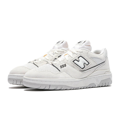 New Balance 550 "White Perforated Leather Black"