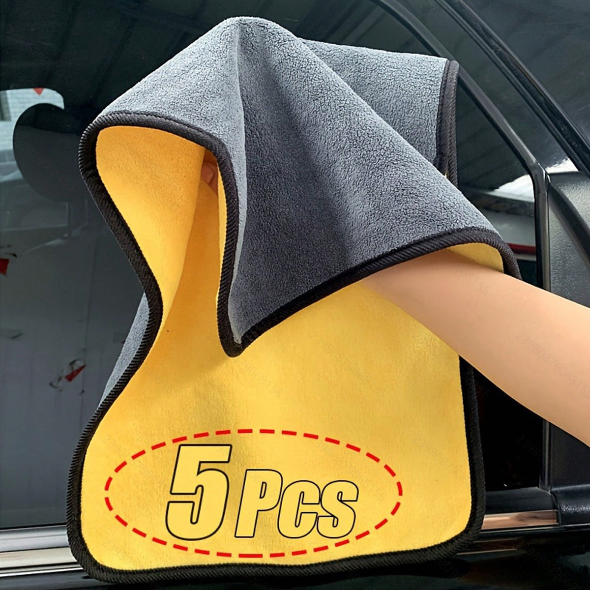 5pcs/3pcs/2pcs/1pc Ultra Soft Microfiber Car Cleaning Towels, Pet Towels, Lint-Free, 400g/M², Super Absorbent, Thick Washable Kitchen Cloths, For Cleaning Car Windshield, Windows, Dashboard, Steering