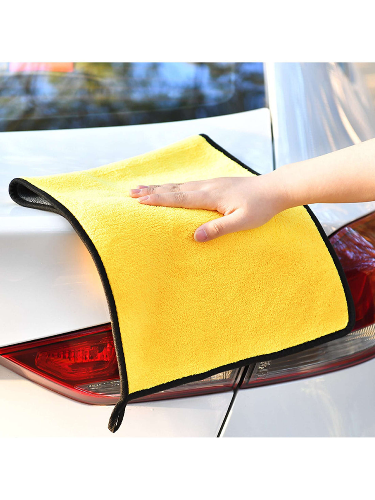 5pcs/3pcs/2pcs/1pc Ultra Soft Microfiber Car Cleaning Towels, Pet Towels, Lint-Free, 400g/M², Super Absorbent, Thick Washable Kitchen Cloths, For Cleaning Car Windshield, Windows, Dashboard, Steering