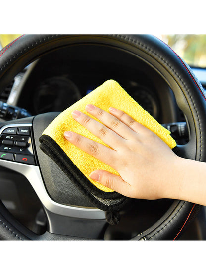 5pcs/3pcs/2pcs/1pc Ultra Soft Microfiber Car Cleaning Towels, Pet Towels, Lint-Free, 400g/M², Super Absorbent, Thick Washable Kitchen Cloths, For Cleaning Car Windshield, Windows, Dashboard, Steering