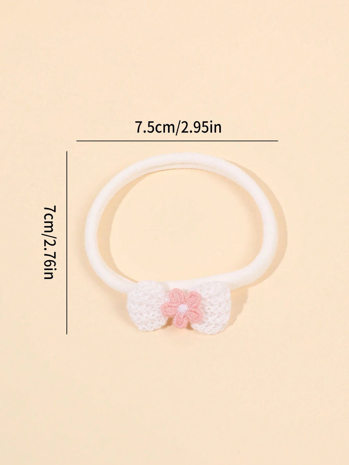 5Pcs Baby Girls' Cute Colorful Bow Elastic Headbands, Sweet Knit Floral Soft Headbands, Gift For Daughter, Cute Hair Accessories.