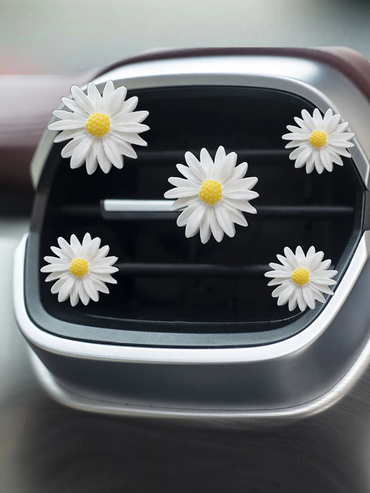 5pcs Flower Decor Car Air Outlet Clip