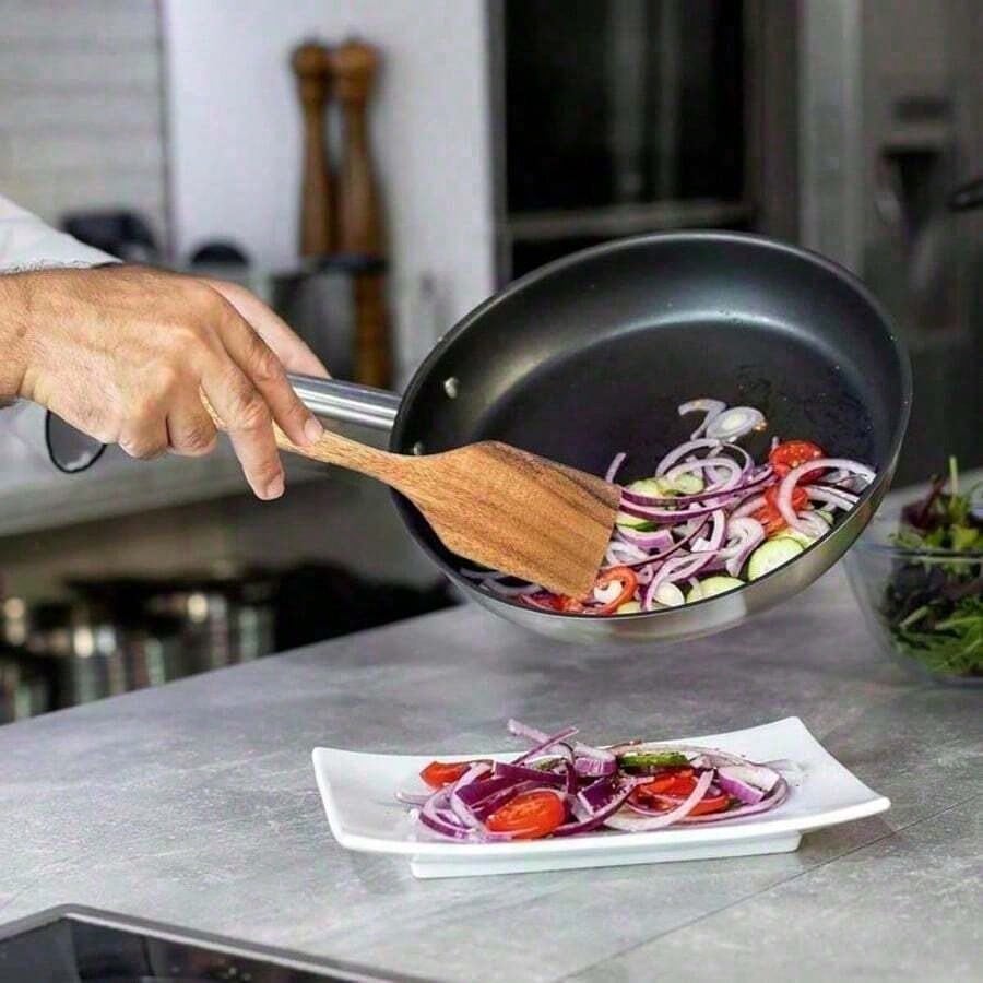 5pcs Wooden Spoons, Sturdy Wooden Kitchen Utensils With A Box, Lightweight And Heat Resistant, Kitchen Supplies Baking Accessories