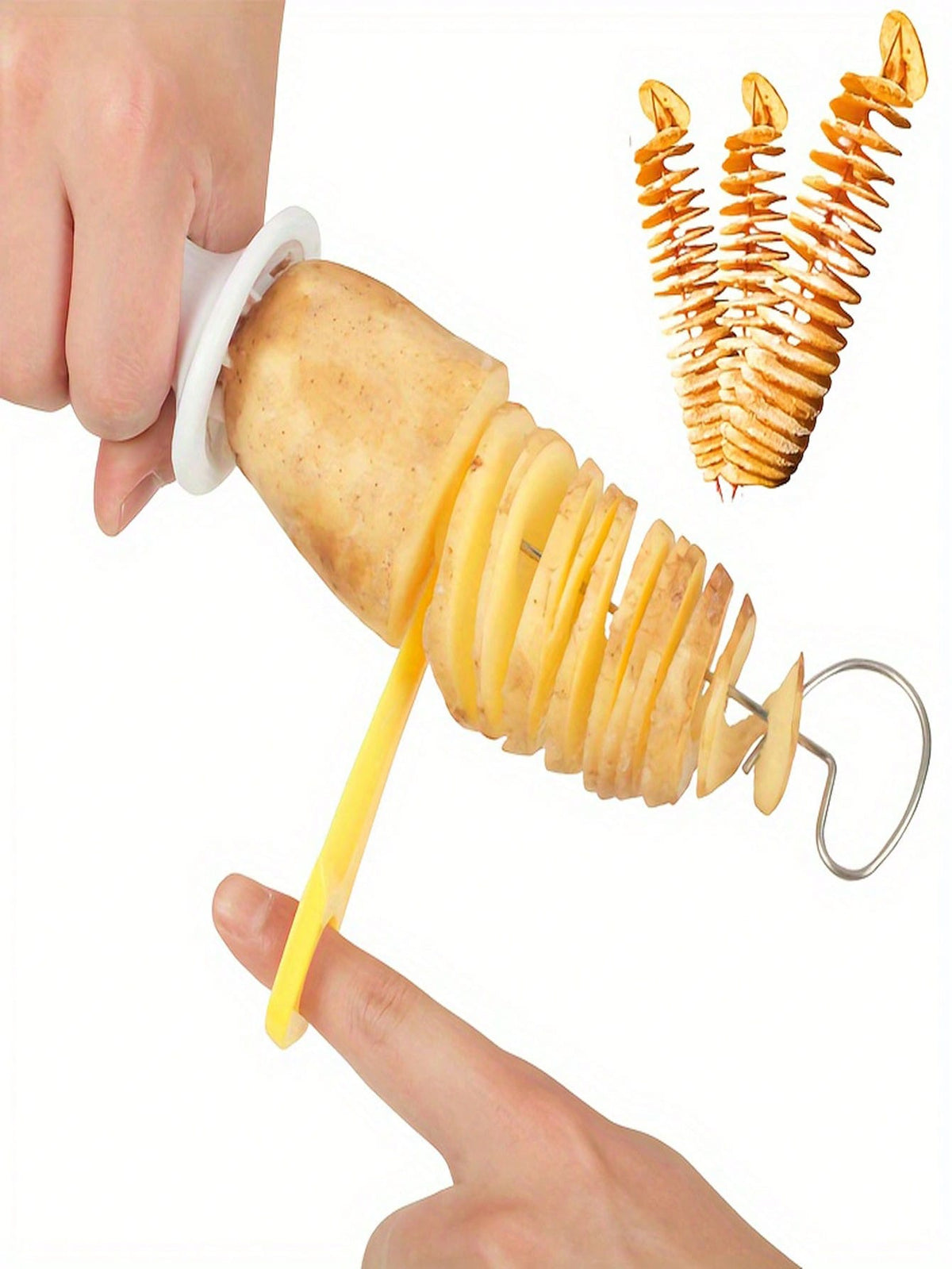 6pcs Multi-Function Tornado Potato Slicer, Manual Potato Slicing Tool For BBQ And Kitchen