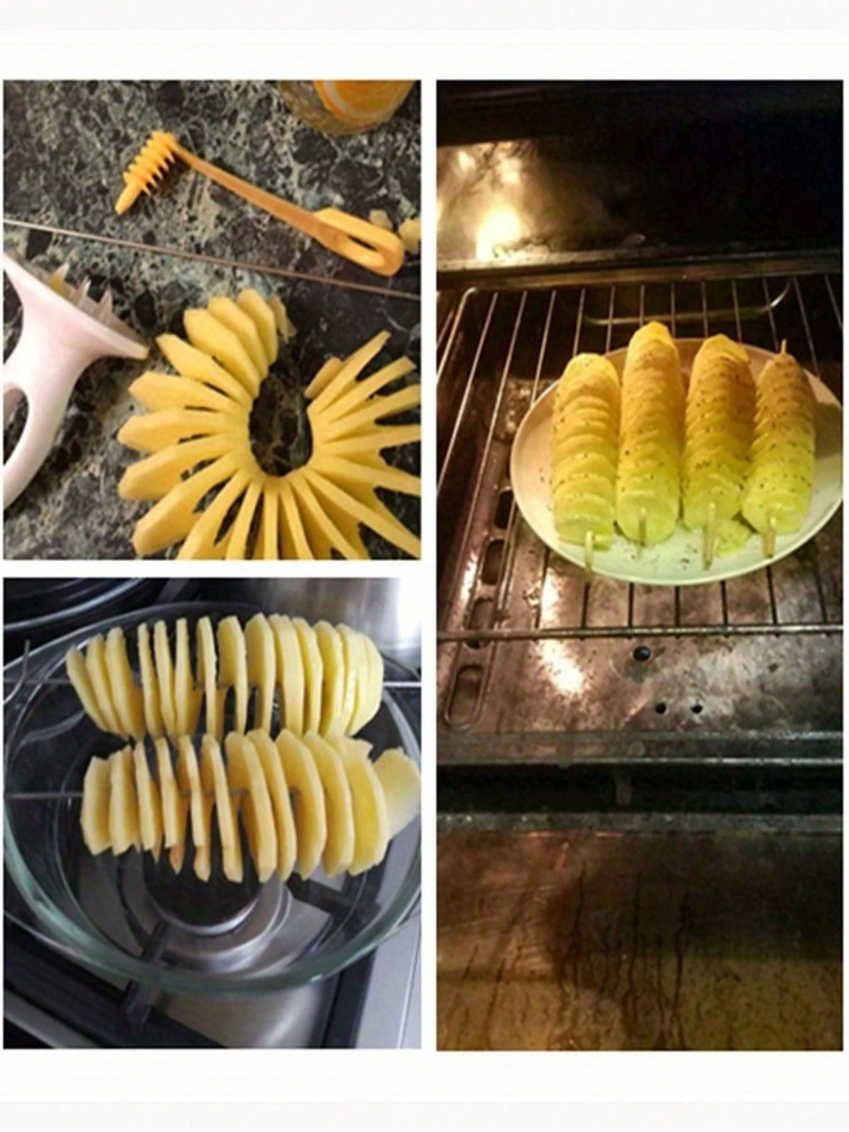 6pcs Multi-Function Tornado Potato Slicer, Manual Potato Slicing Tool For BBQ And Kitchen