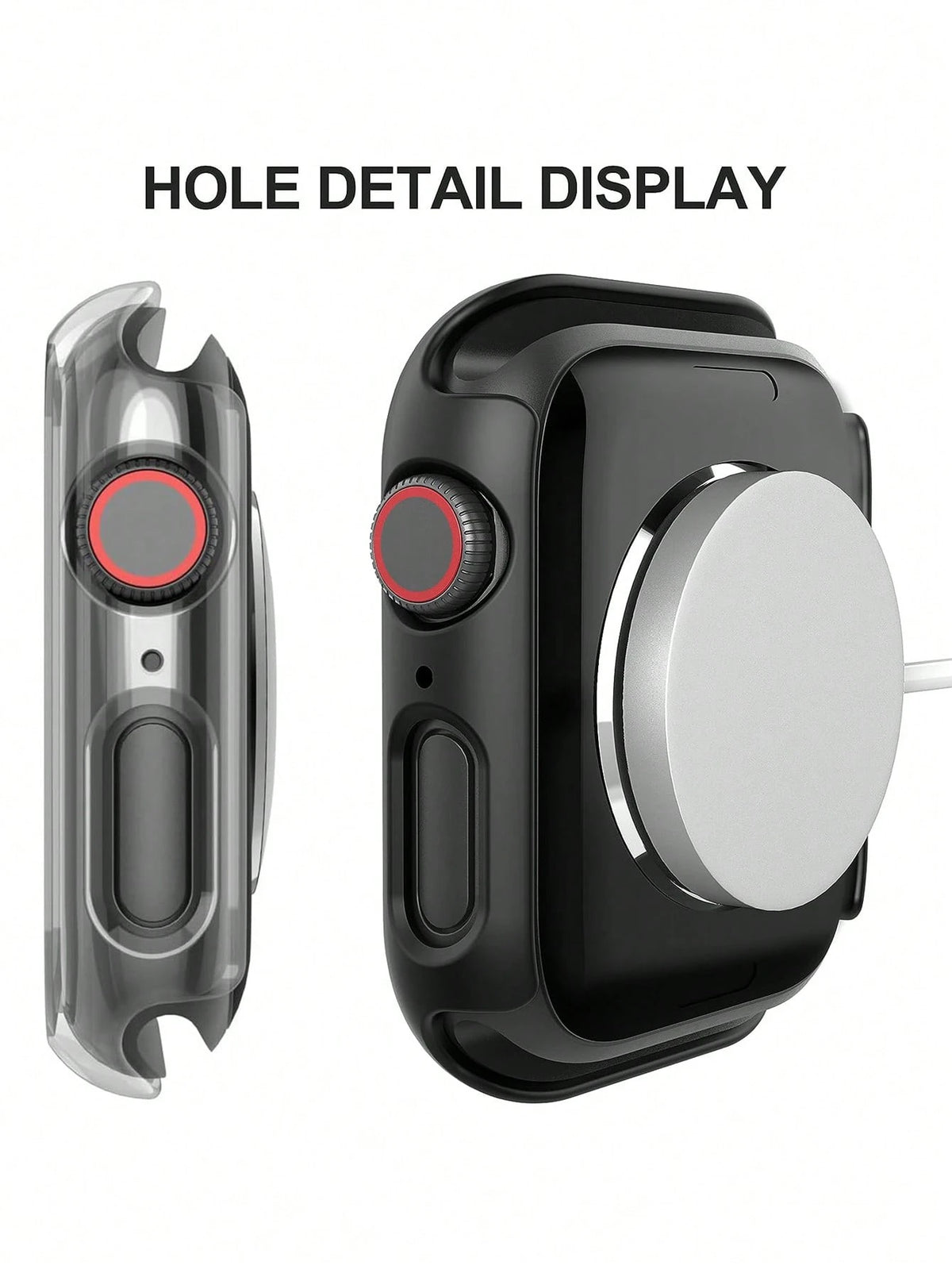 6pcs PC + Tempered Glass Integrated Watch Case, Anti-Drop Fashion Casual Protective Cover, Compatible With Apple Watch 38/40/41/42/44/45/46/49mm, Compatible With Apple Watch Ultra/SE Series 11/10/9/8