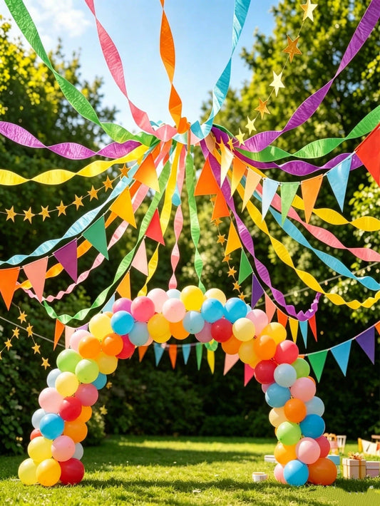 6pcs Rainbow Party Decoration Set, Birthday Scene Decoration Ribbons And Streamers, Living Room Ceiling Hanging Decor, Suitable For Wedding Party And Luxury Birthday Party Hanging Decoration