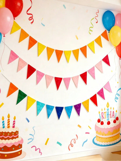 6pcs Rainbow Party Decoration Set, Birthday Scene Decoration Ribbons And Streamers, Living Room Ceiling Hanging Decor, Suitable For Wedding Party And Luxury Birthday Party Hanging Decoration