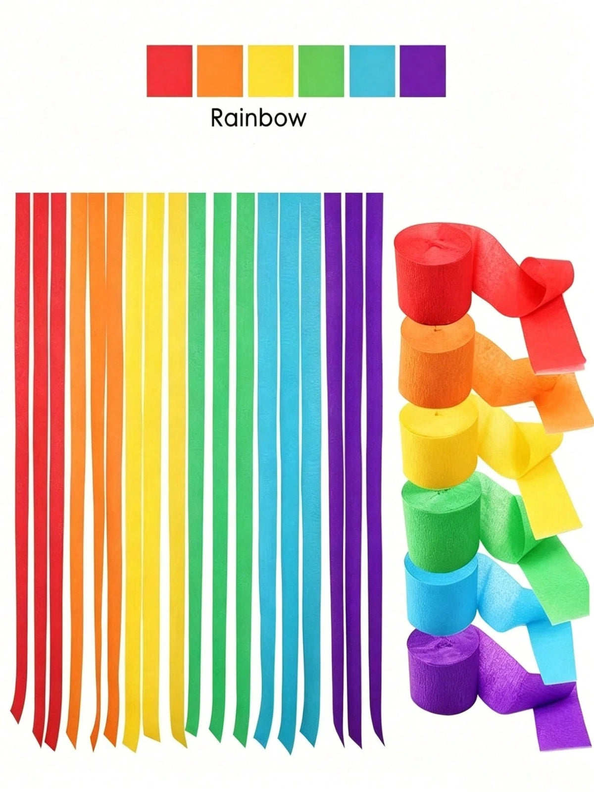 6pcs Rainbow Party Decoration Set, Birthday Scene Decoration Ribbons And Streamers, Living Room Ceiling Hanging Decor, Suitable For Wedding Party And Luxury Birthday Party Hanging Decoration