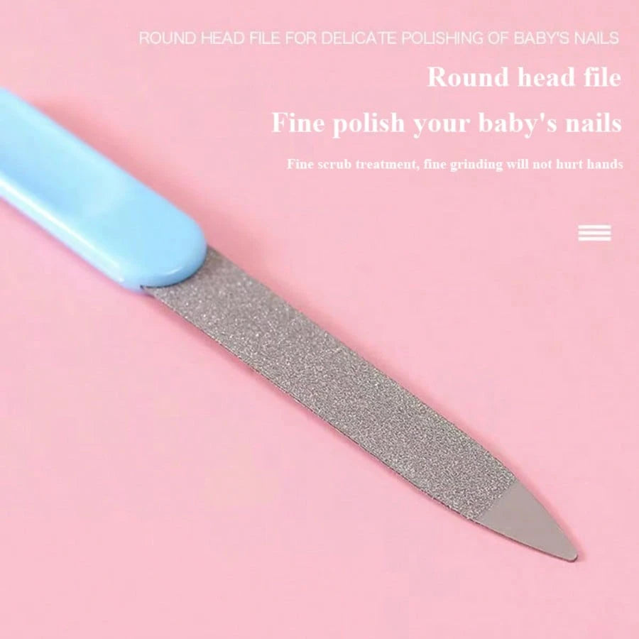6pcs/Set Blue & Pink Baby Cleaning Kit Care Product Set For Nails And Hair, Including Beauty Brush Comb And Nail Clipper Set For Home Use